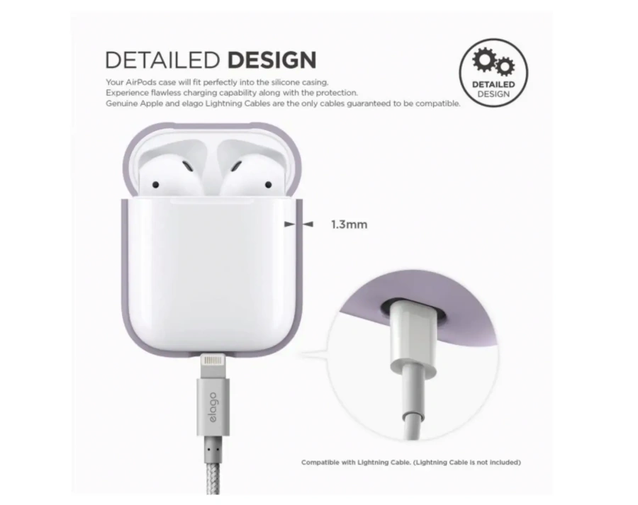 Elago Silicone Case Lavender for Airpods (EAPSC-LV) 