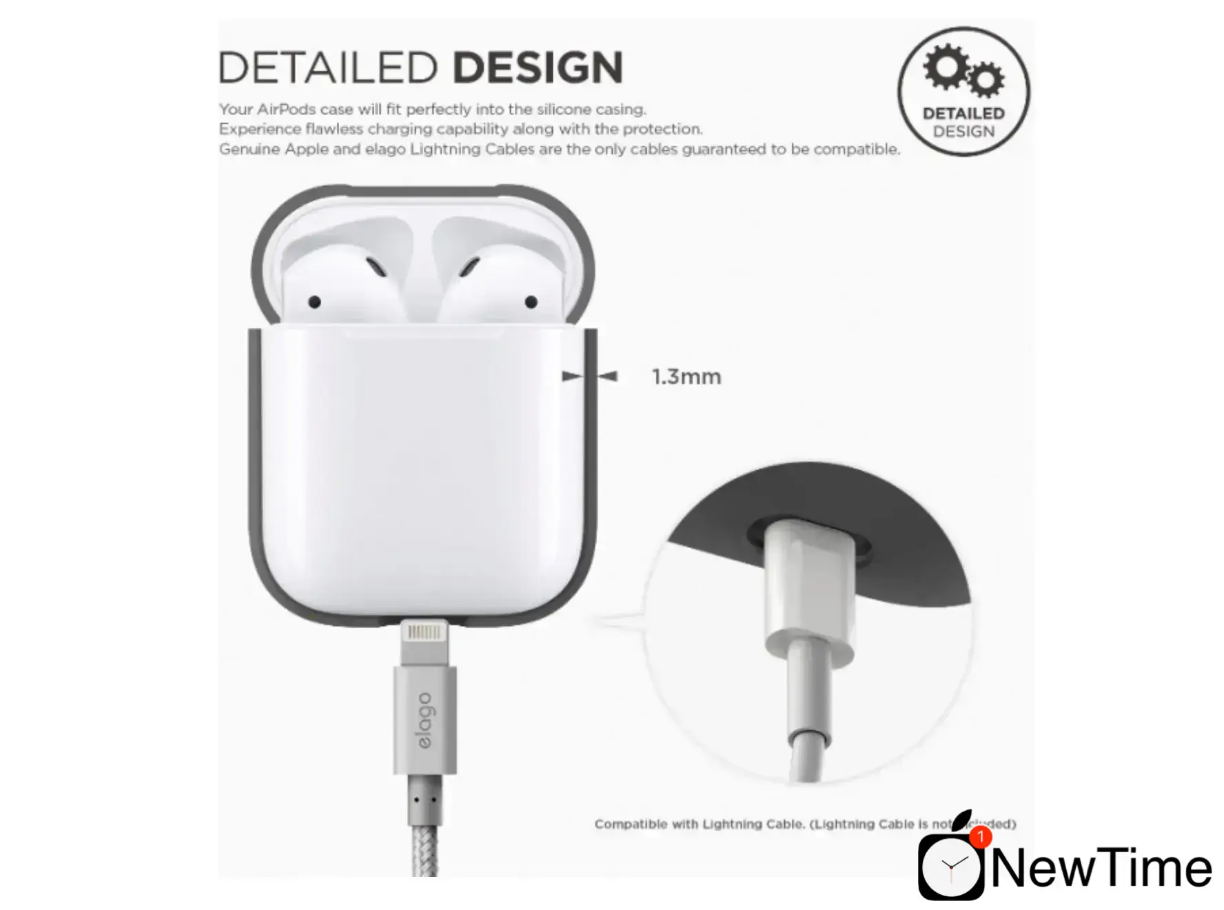 Elago Silicone Case Dark Grey for Airpods (EAPSC-DGY)