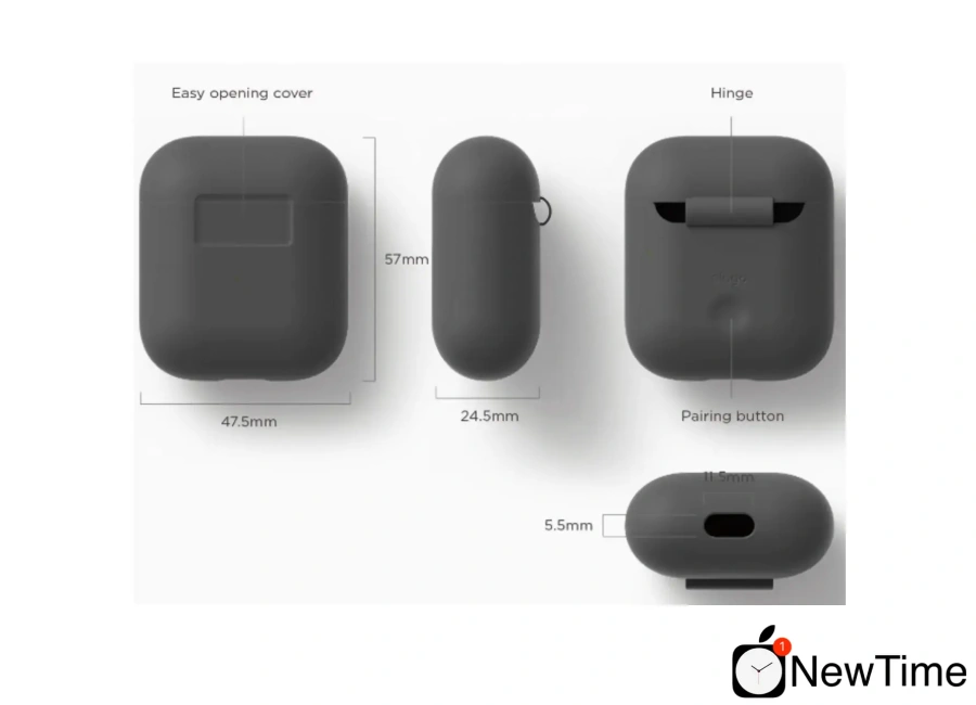 Elago Silicone Case Dark Grey for Airpods (EAPSC-DGY)