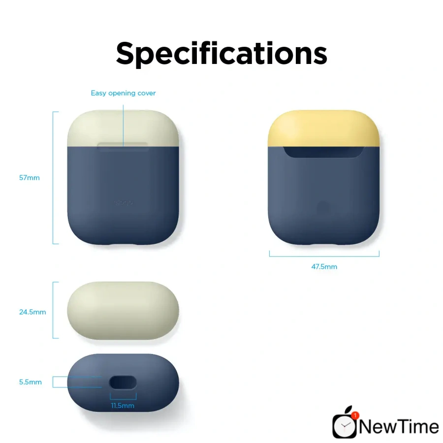 Elago Duo Case Jean Indigo/Classic White/Yellow for Airpods (EAPDO-JIN-CWHYE)