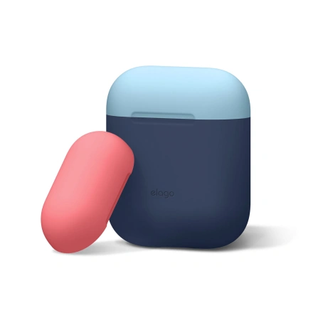 Elago Duo Case Jean Indigo / Pastel Blue / Italian Rose for Airpods (EAPDO-JIN-PBLIR)