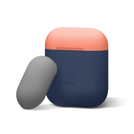 Elago Duo Case Jean Indigo/Peach/Medium Grey for Airpods (EAPDO-JIN-PEMGY)