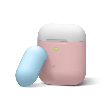 Elago Duo Case Pink/White/Pastel Blue for Airpods (EAPDO-PK-WHPBL)