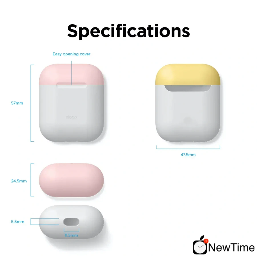 Elago Duo Case White / Pink / Yellow for Airpods (EAPDO-WH-PKYE)