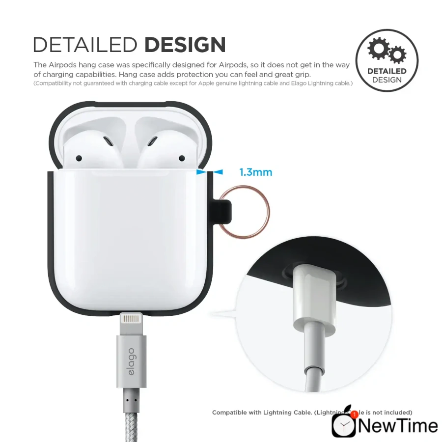 Elago Silicone Case Black for Airpods (EAPSC-BK)