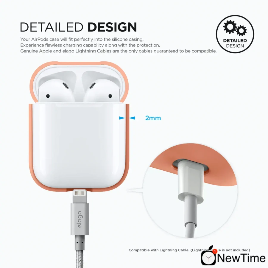Elago Silicone Case Peach for Airpods (EAPSC-PE)