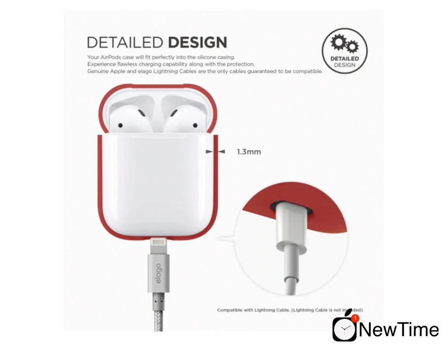 Elago Silicone Case Red for Airpods (EAPSC-RED)