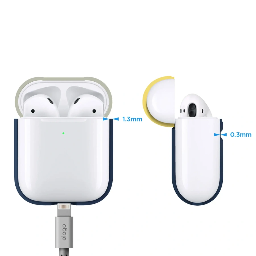 Elago A2 Duo Case Indigo / Classic White / Yellow for Airpods with Wireless Charging Case (EAP2DO-JIN-CWHYE)