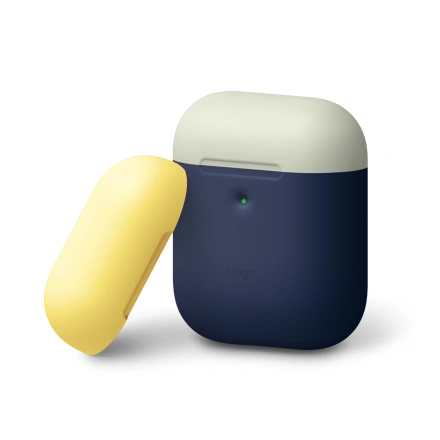 Elago A2 Duo Case Indigo/Classic White/Yellow for Airpods with Wireless Charging Case (EAP2DO-JIN-CWHYE)