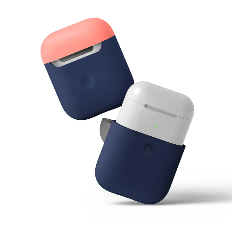 Elago A2 Duo Case Indigo/Peach/Medium Grey for Airpods with Wireless Charging Case (EAP2DO-JIN-PEMGY)