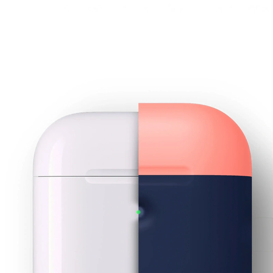 Elago A2 Duo Case Indigo/Peach/Medium Grey for Airpods with Wireless Charging Case (EAP2DO-JIN-PEMGY)