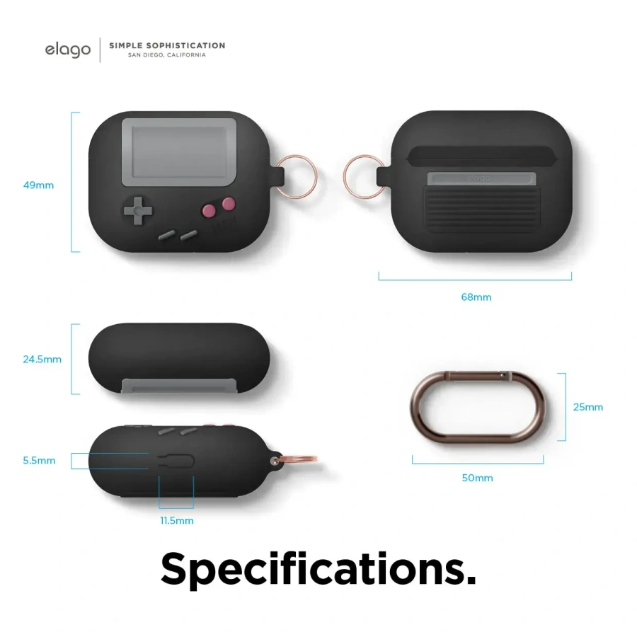 Elago AW5 Hang Case for Airpods Pro - Black (EAPPAW5-BK)