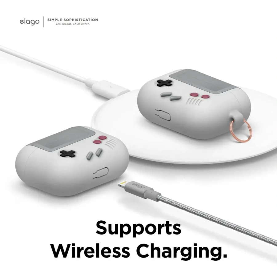 Elago AW5 Hang Case for Airpods Pro - Light Grey (EAPPAW5-LGY)