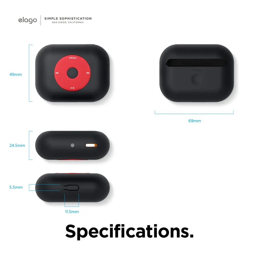 Elago AW6 Case for Airpods Pro - Black (EAPPAW6-BK)