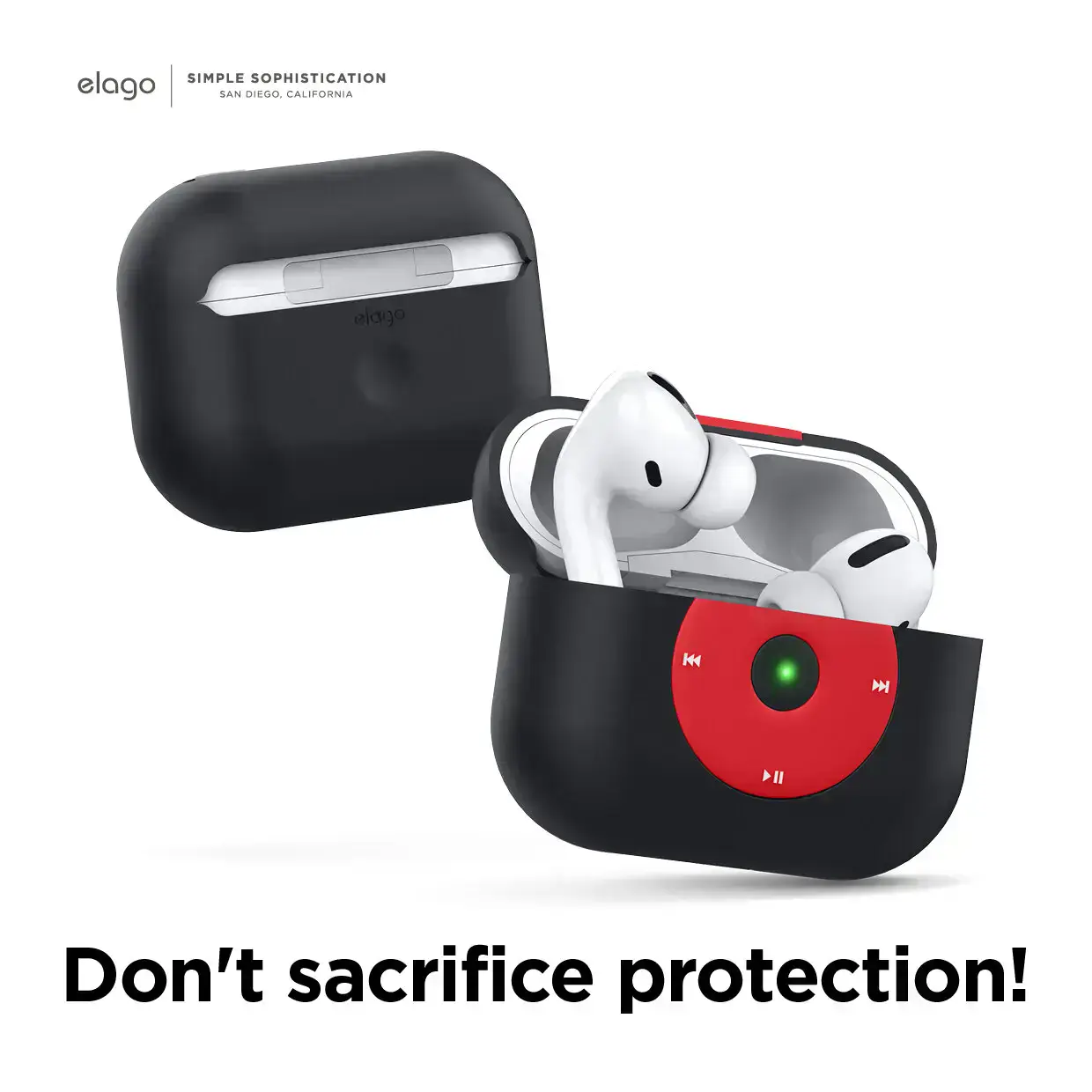 Elago AW6 Case for Airpods Pro - Black (EAPPAW6-BK)