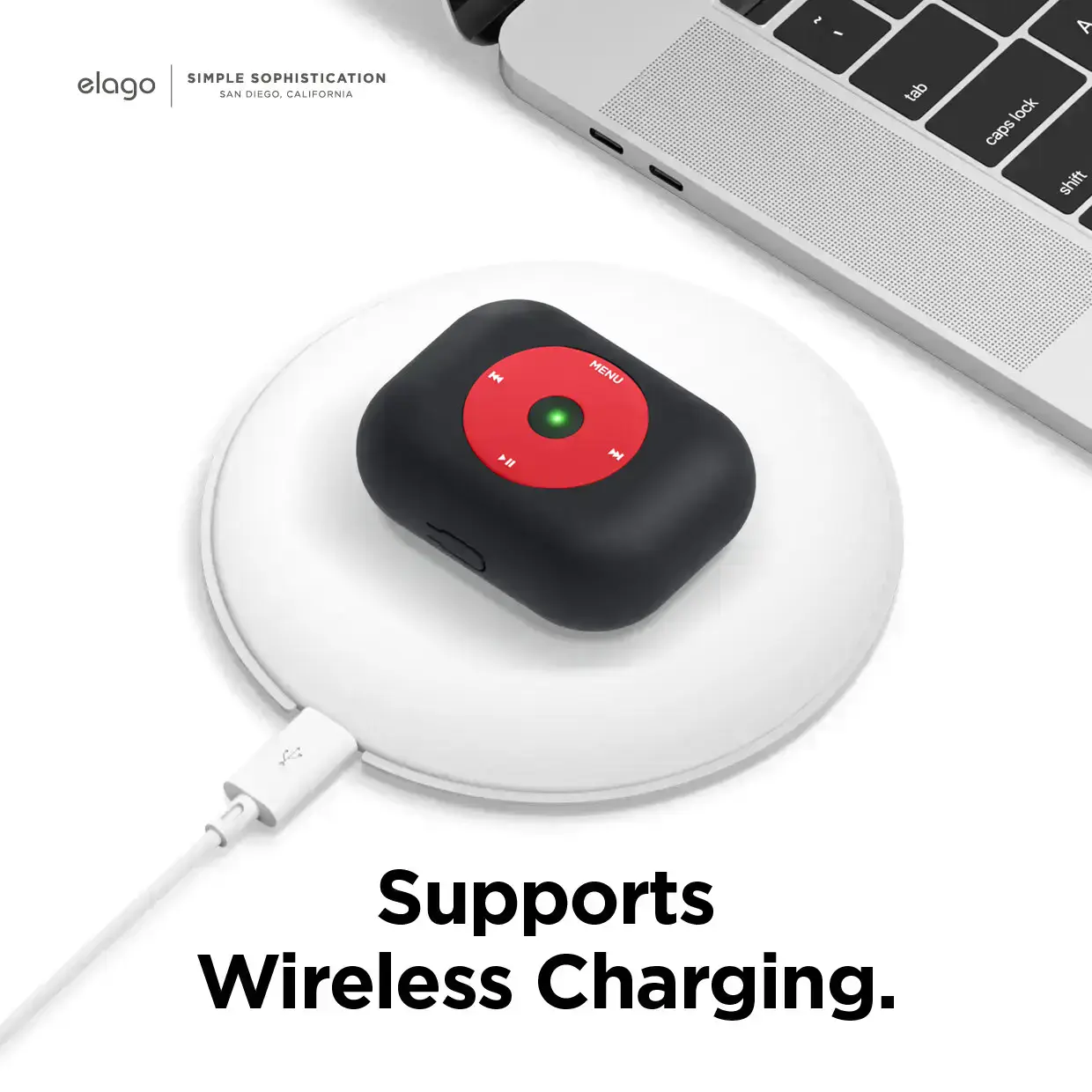 Elago AW6 Hang Case Black for Airpods Pro (EAPPAW6-HANG-BK)