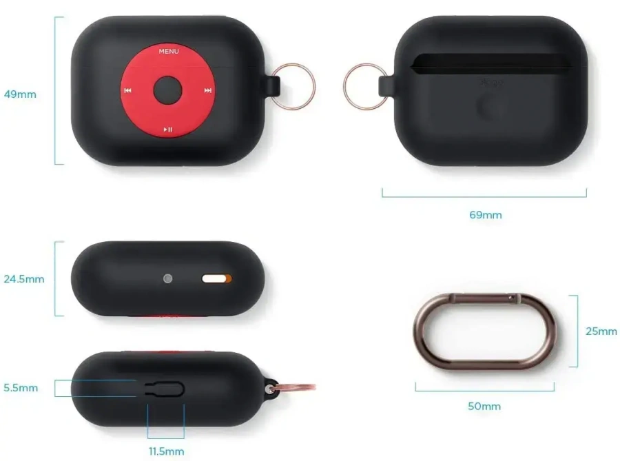 Elago AW6 Hang Case Black for Airpods Pro (EAPPAW6-HANG-BK)