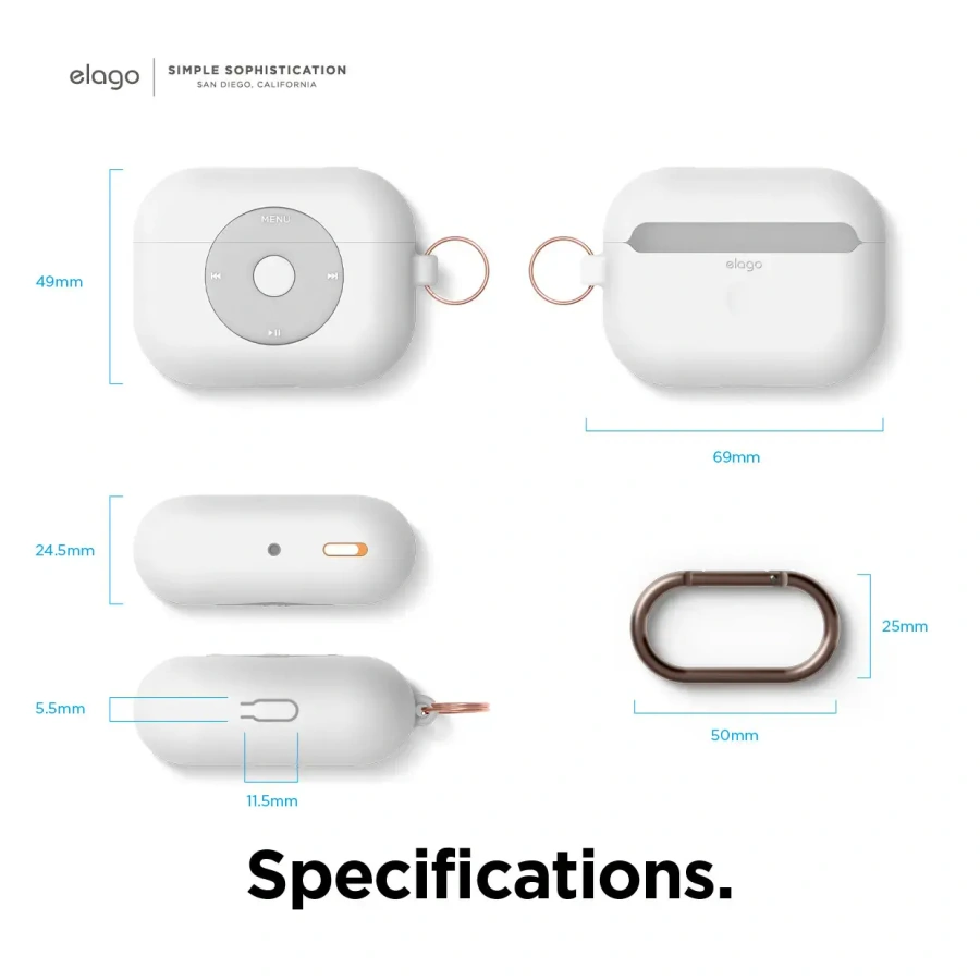 Elago AW6 Hang Case White for Airpods Pro (EAPPAW6-HANG-WH)