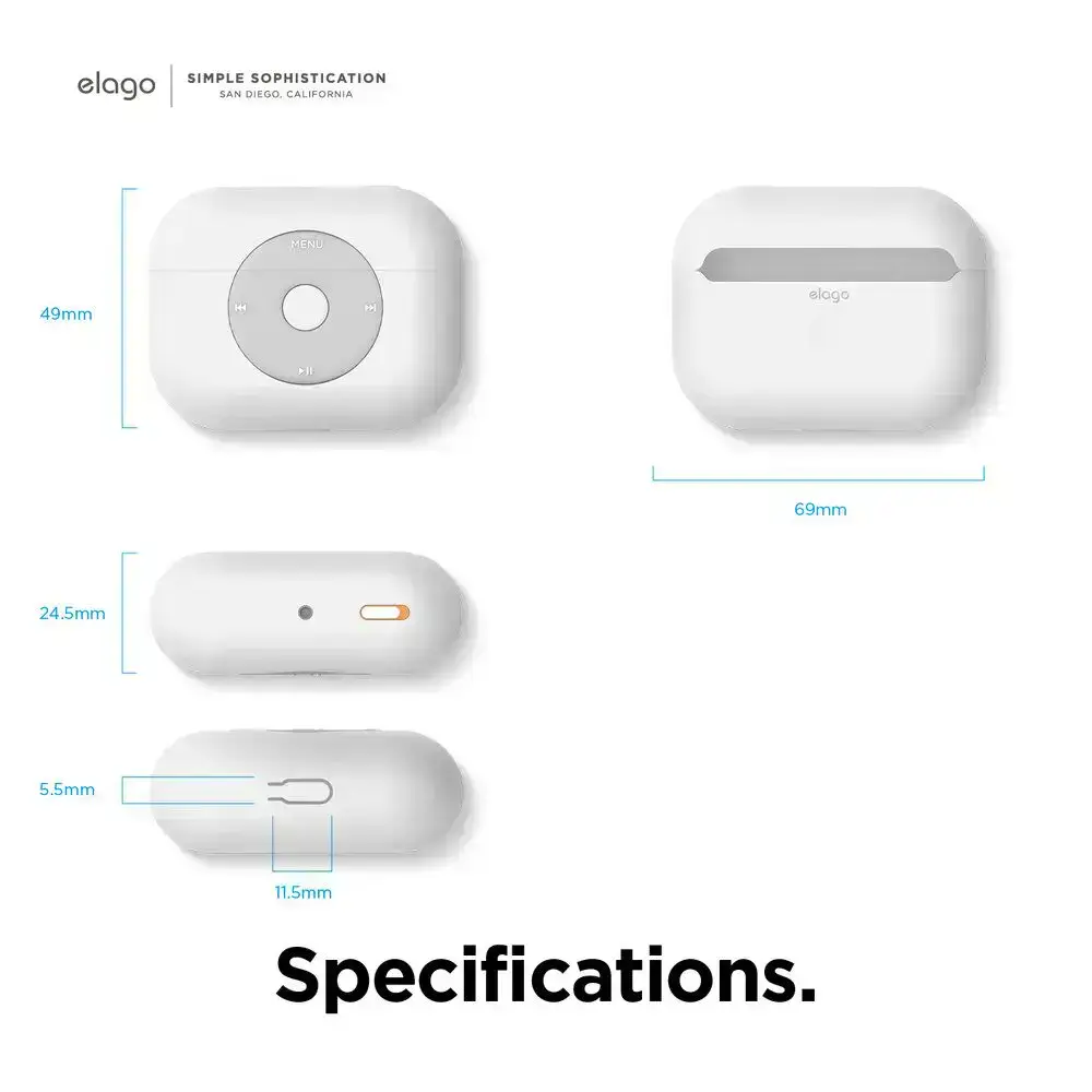 Elago AW6 Case for Airpods Pro - White (EAPPAW6-WH)