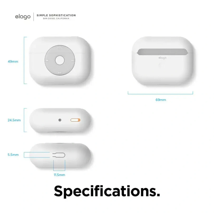 Elago AW6 Case for Airpods Pro - White (EAPPAW6-WH)