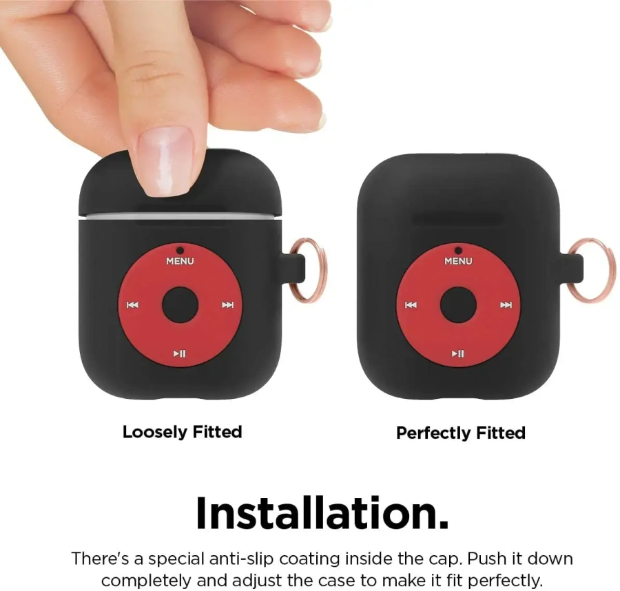 Elago AW6 Hang Case Black for Airpods (EAW6-HANG-BK)