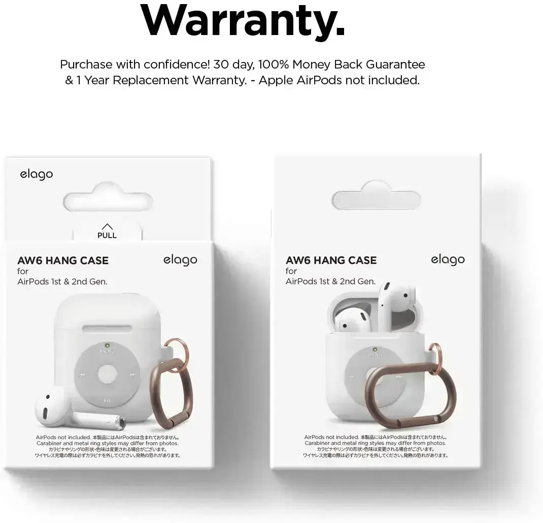 Elago AW6 Hang Case White for Airpods (EAW6-HANG-WH)