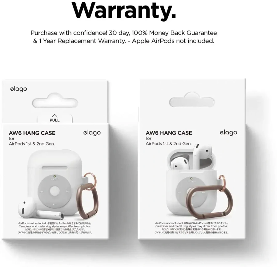 Elago AW6 Hang Case White for Airpods (EAW6-HANG-WH)