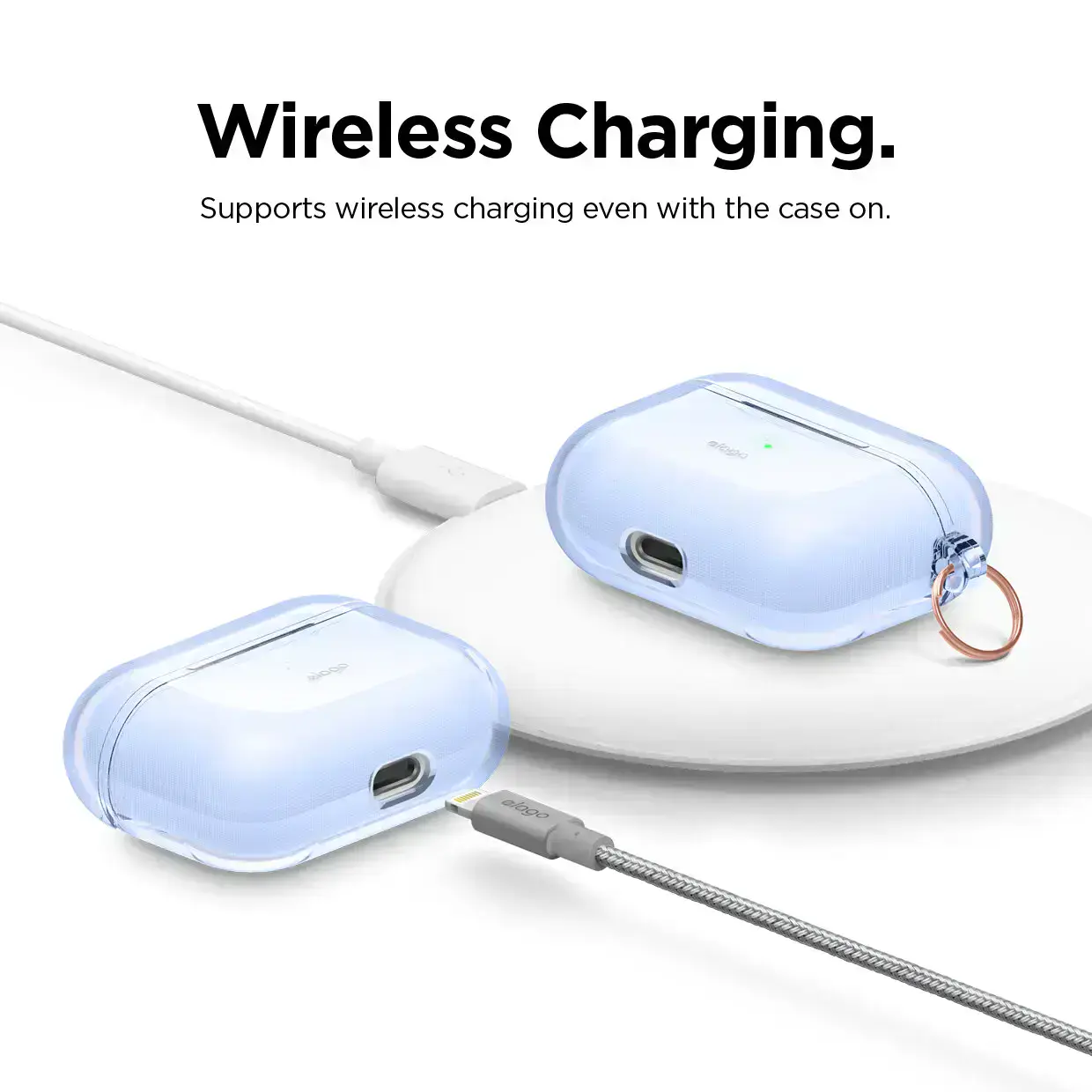 Elago Clear Case for Airpods Pro - Aqua Blue (EAPPCL-HANG-ABL)