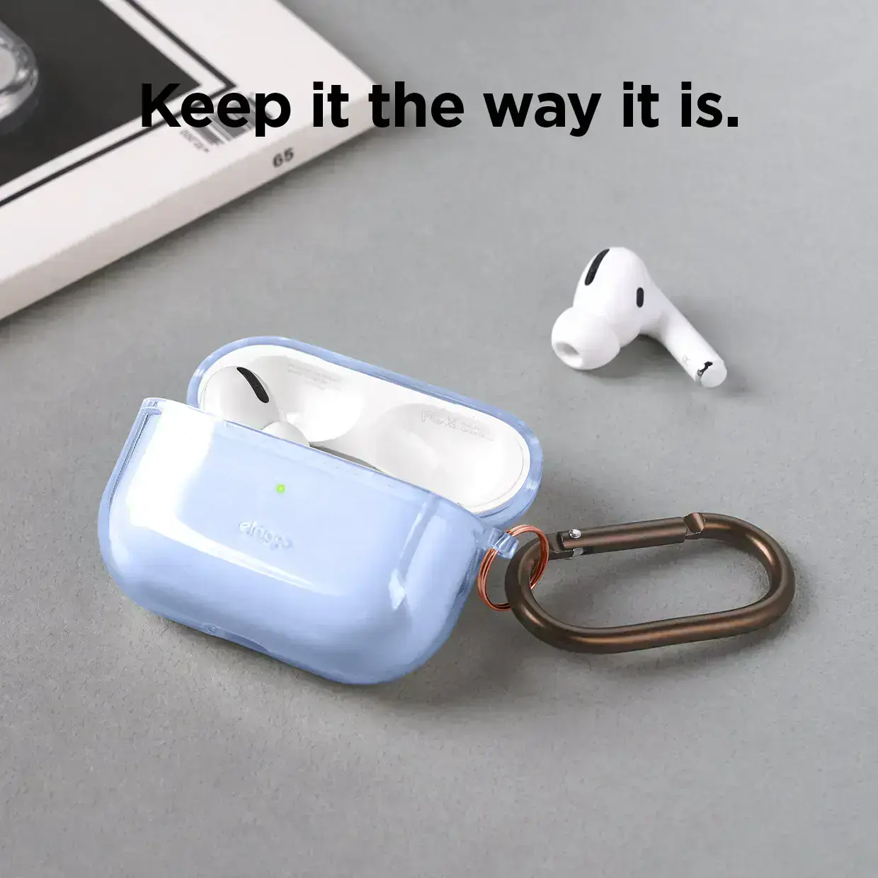 Elago Clear Case for Airpods Pro - Aqua Blue (EAPPCL-HANG-ABL)