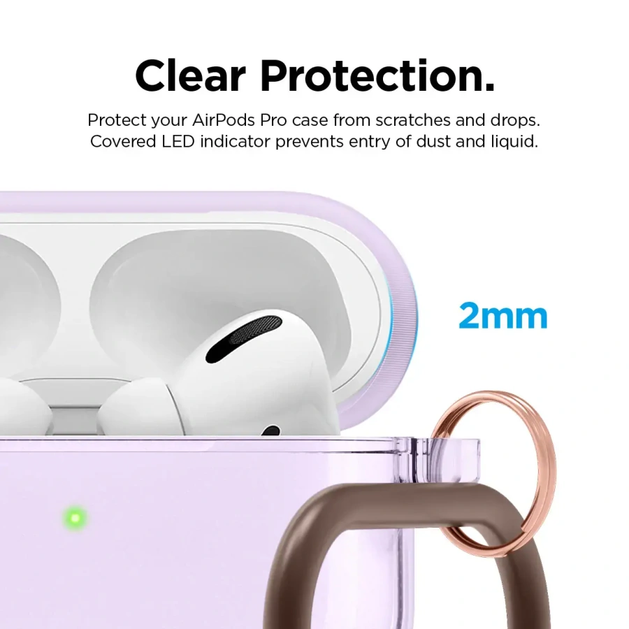 Elago Clear Case for Airpods Pro - Lavender (EAPPCL-HANG-LV)