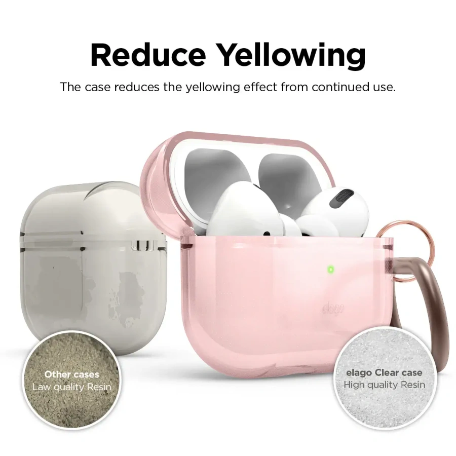 Elago Clear Case for Airpods Pro - Lovely Pink (EAPPCL-HANG-LPK)