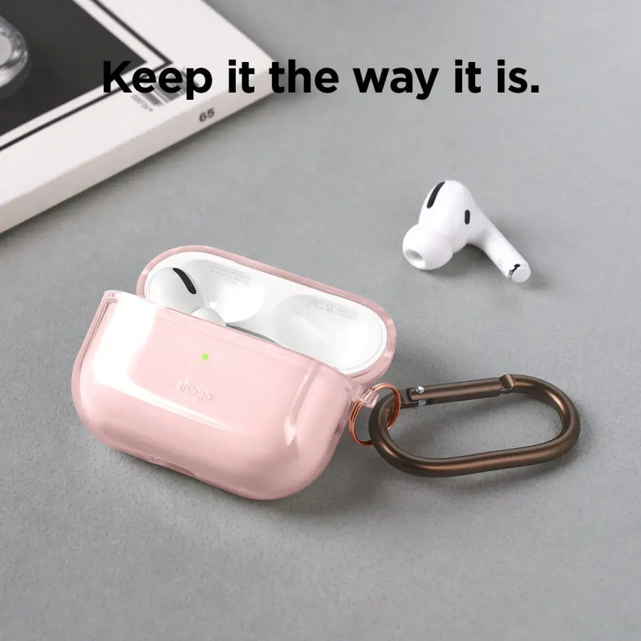 Elago Clear Case for Airpods Pro - Lovely Pink (EAPPCL-HANG-LPK)
