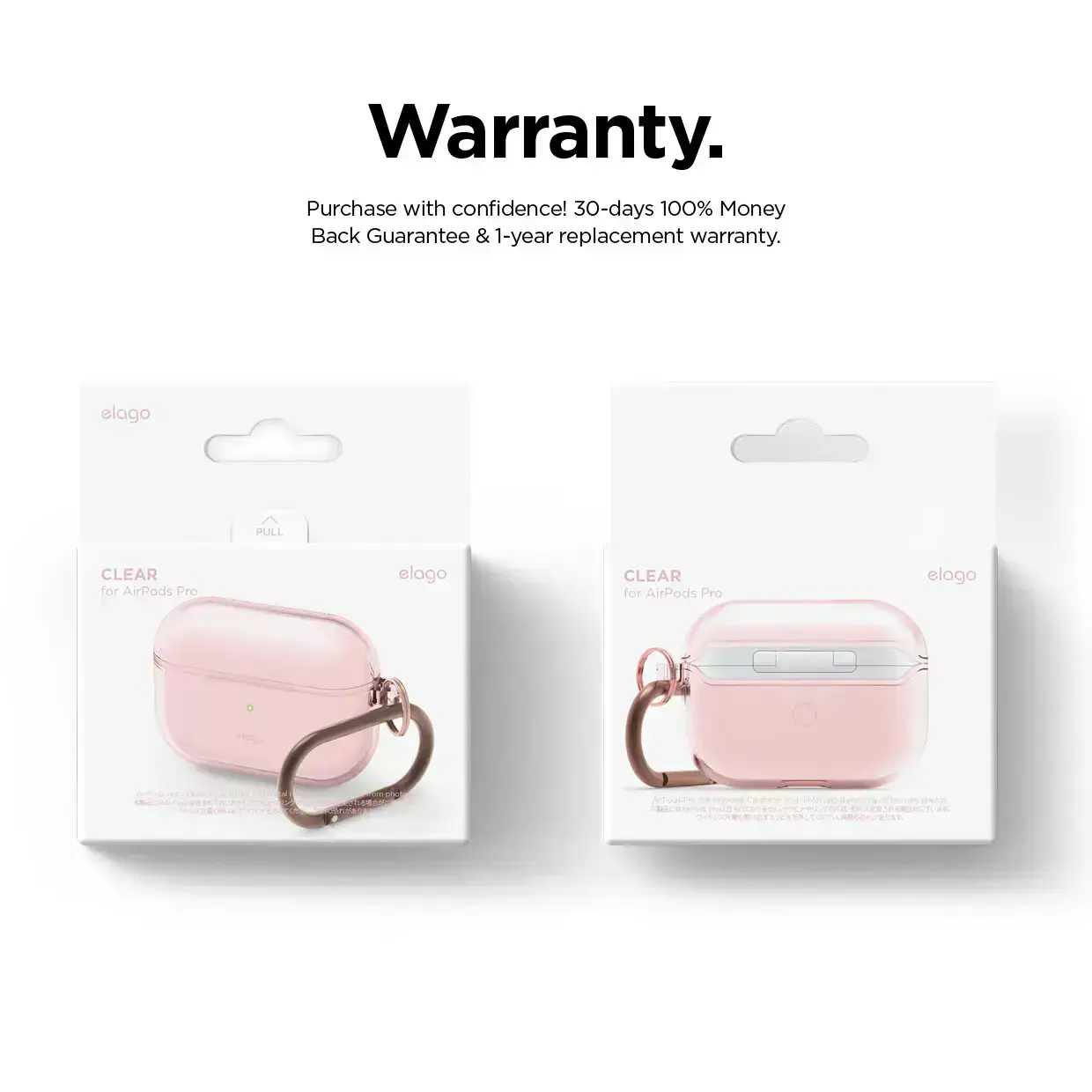 Elago Clear Case for Airpods Pro - Lovely Pink (EAPPCL-HANG-LPK)