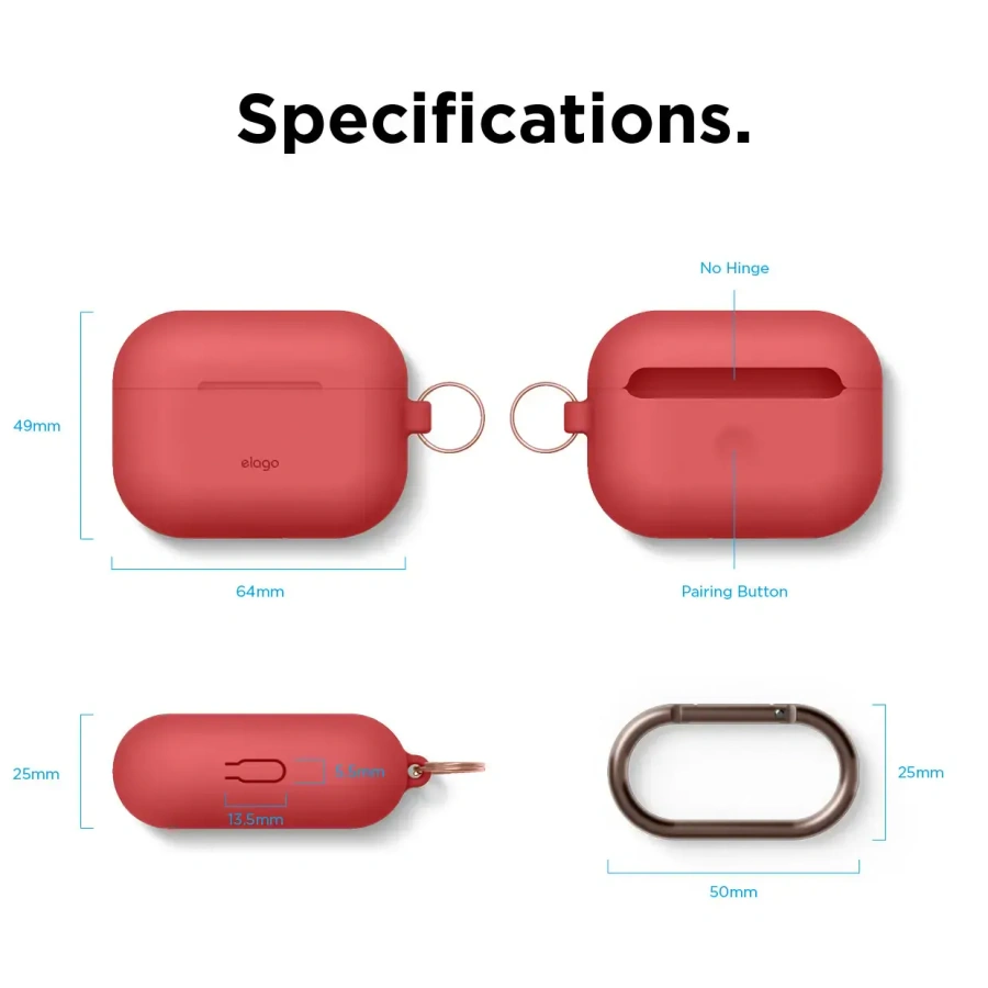 Elago Hang Original Case Red for Airpods Pro (EAPPOR-HANG-RD)