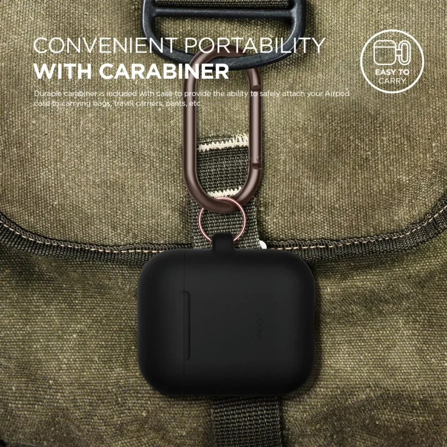 Elago Hang Silicone Case Black for Airpods (EAPSC-HANG-BK)