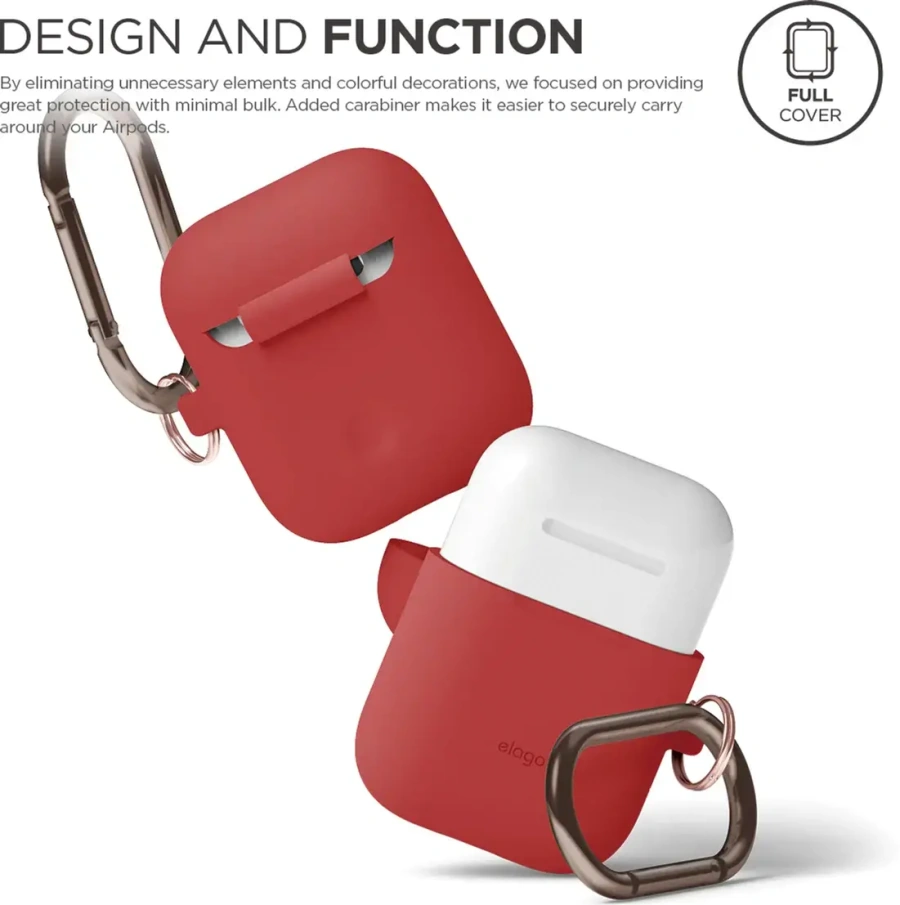 Elago Hang Silicone Case Red for Airpods (EAPSC-HANG-RD)
