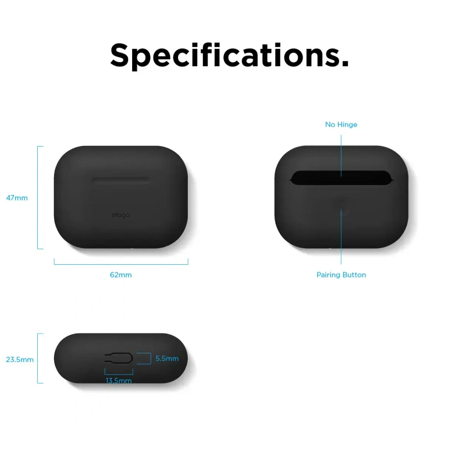 Elago Slim Case Black for Airpods Pro (EAPPSM-BA-BK)