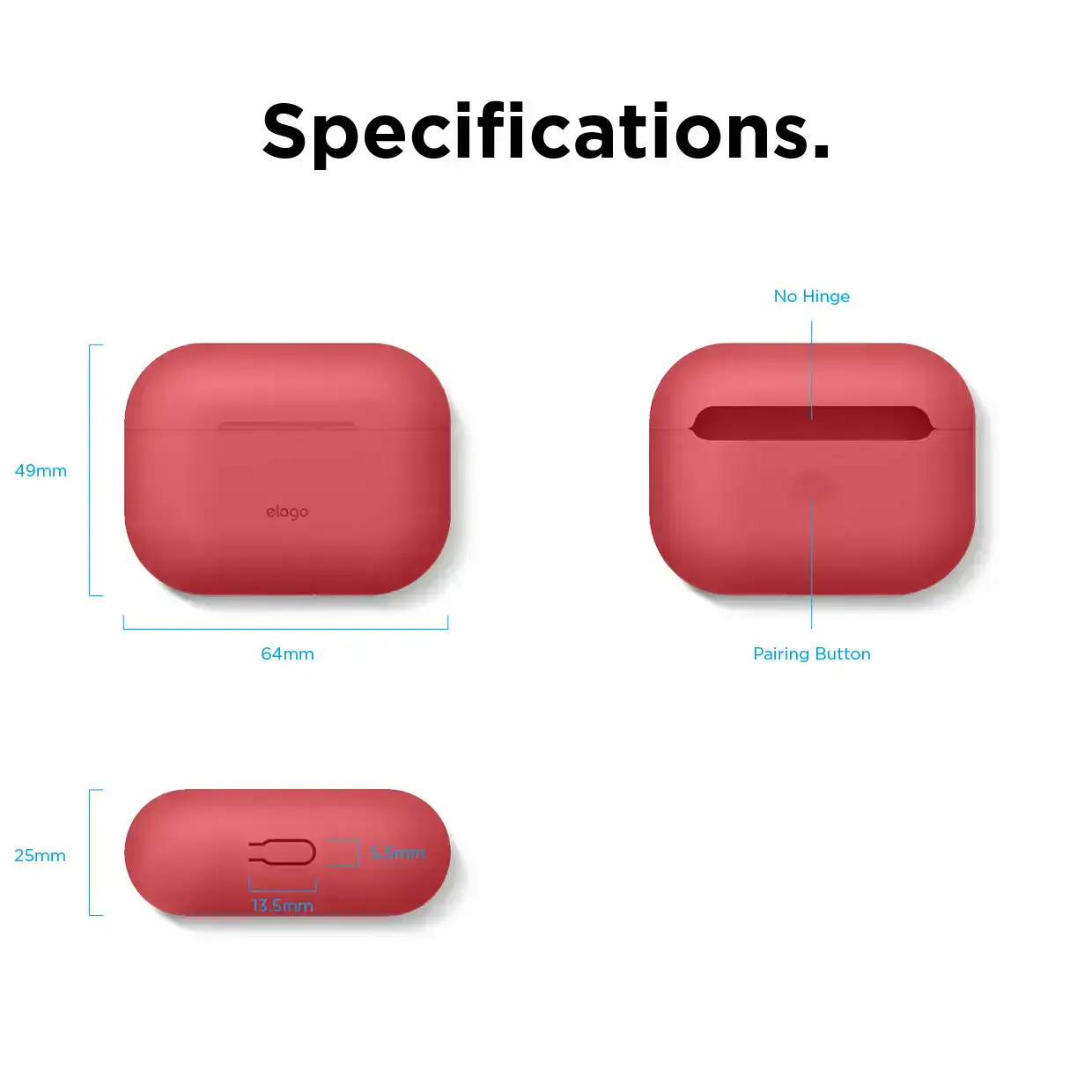 Elago Original Case Red for Airpods Pro (EAPPOR-BA-RD)