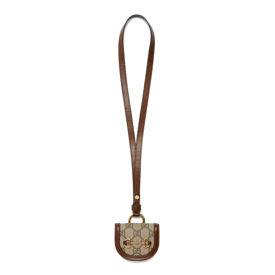 Чохол Gucci Horsebit 1955 для AirPods Beige/ebony (‎643880 92TCG 8563)