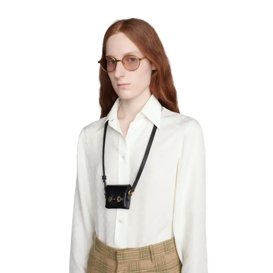 Чохол Gucci Horsebit 1955 для AirPods Black (658611 0YK0G 1000)