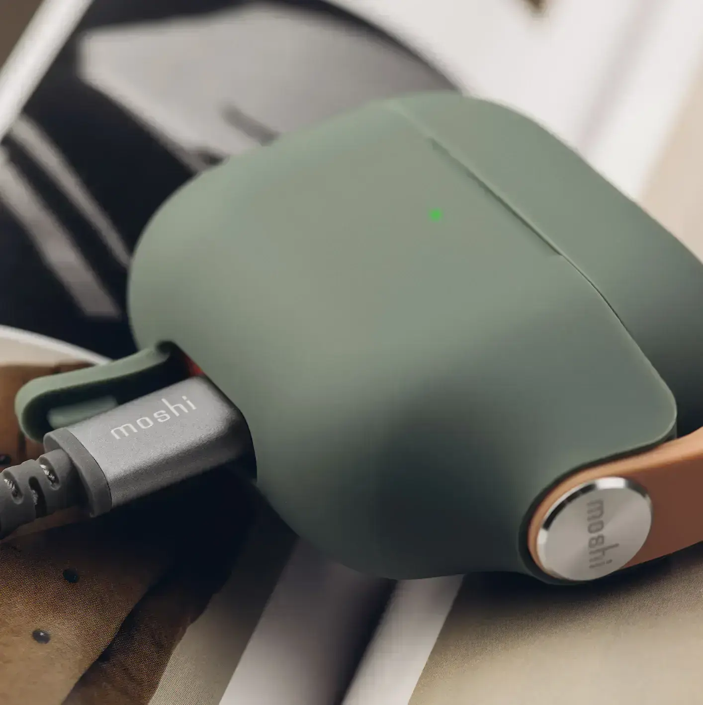 Чохол Moshi Pebbo Protective Case for Airpods Pro 2nd Gen - Mint Green (99MO123845)