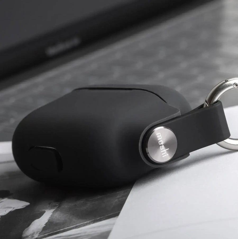 Чехол Moshi Pebbo Protective Case for Airpods Pro 2nd Gen - Shadow Black (99MO123035)