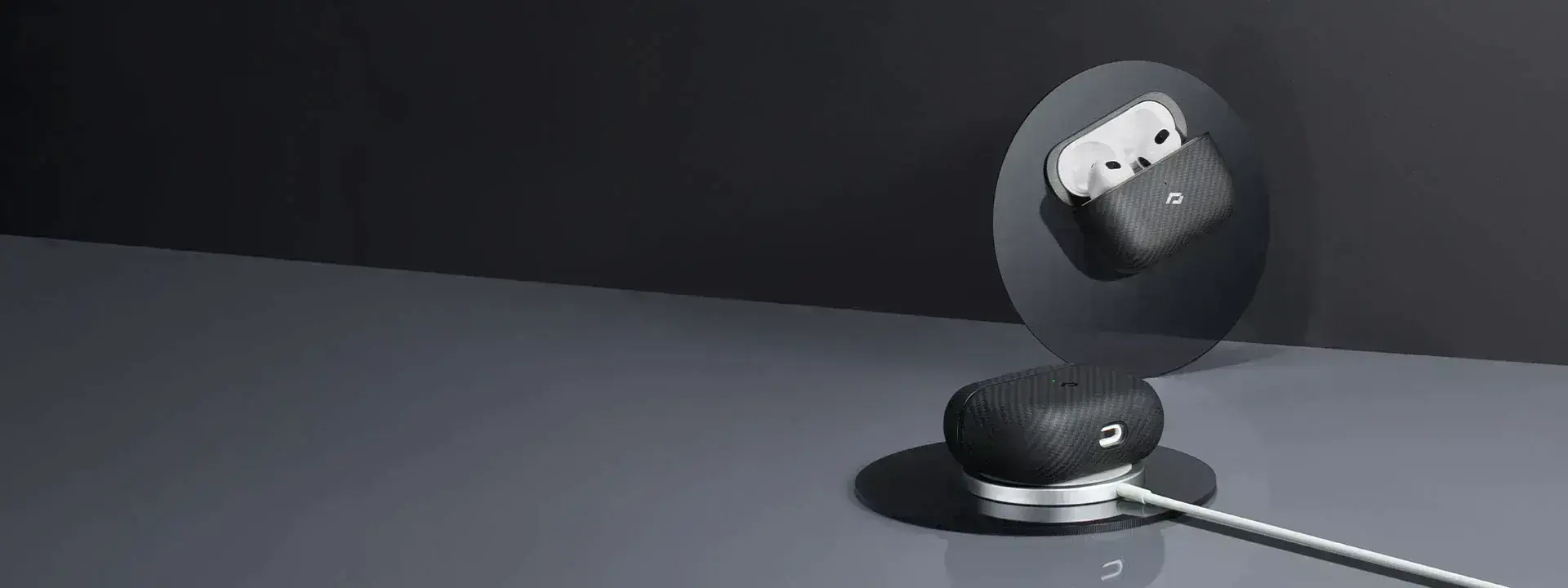 Чехол Pitaka MagEZ Case 2 Twill Black/Grey for Airpods 3rd Gen (APM6001)