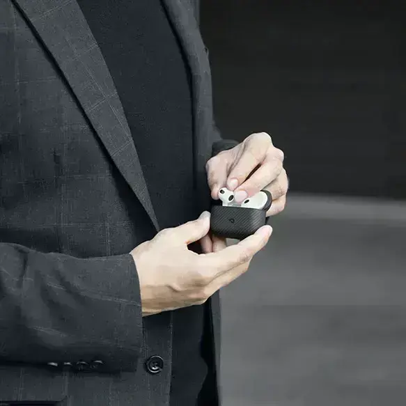 Чехол Pitaka MagEZ Case 2 Twill Black/Grey for Airpods 3rd Gen (APM6001)