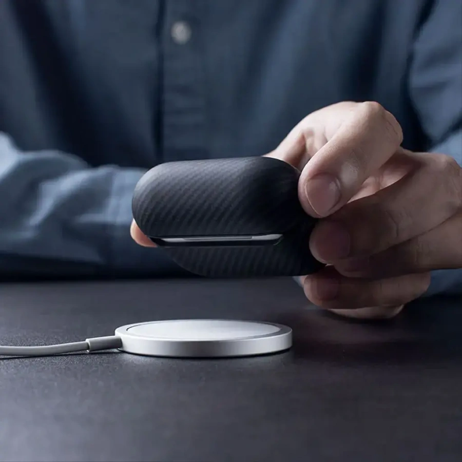 Чехол Pitaka MagEZ Case 2 Twill Black/Grey for Airpods 3rd Gen (APM6001)