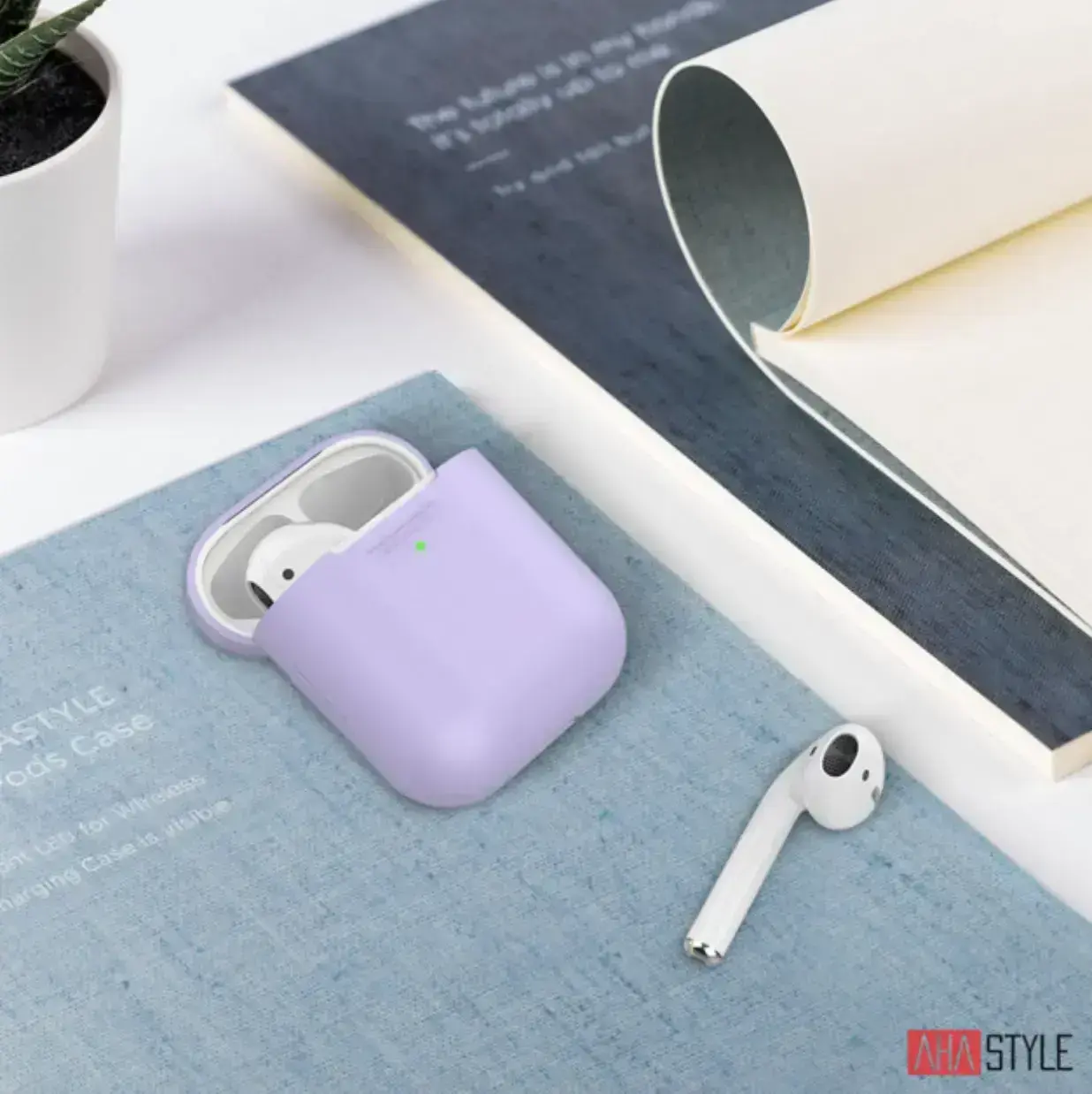 Чехол AHASTYLE дуо для Apple AirPods - Lavender (AHA-02020-LVR)