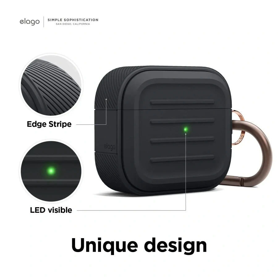 Elago Armor Case Black for Airpods 3rd Gen (EAP3AM-BK)