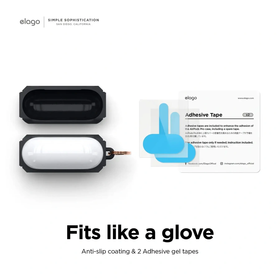 Elago Armor Case Black for Airpods 3rd Gen (EAP3AM-BK)