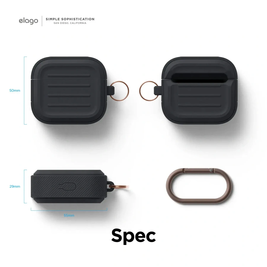 Elago Armor Case Black for Airpods 3rd Gen (EAP3AM-BK)