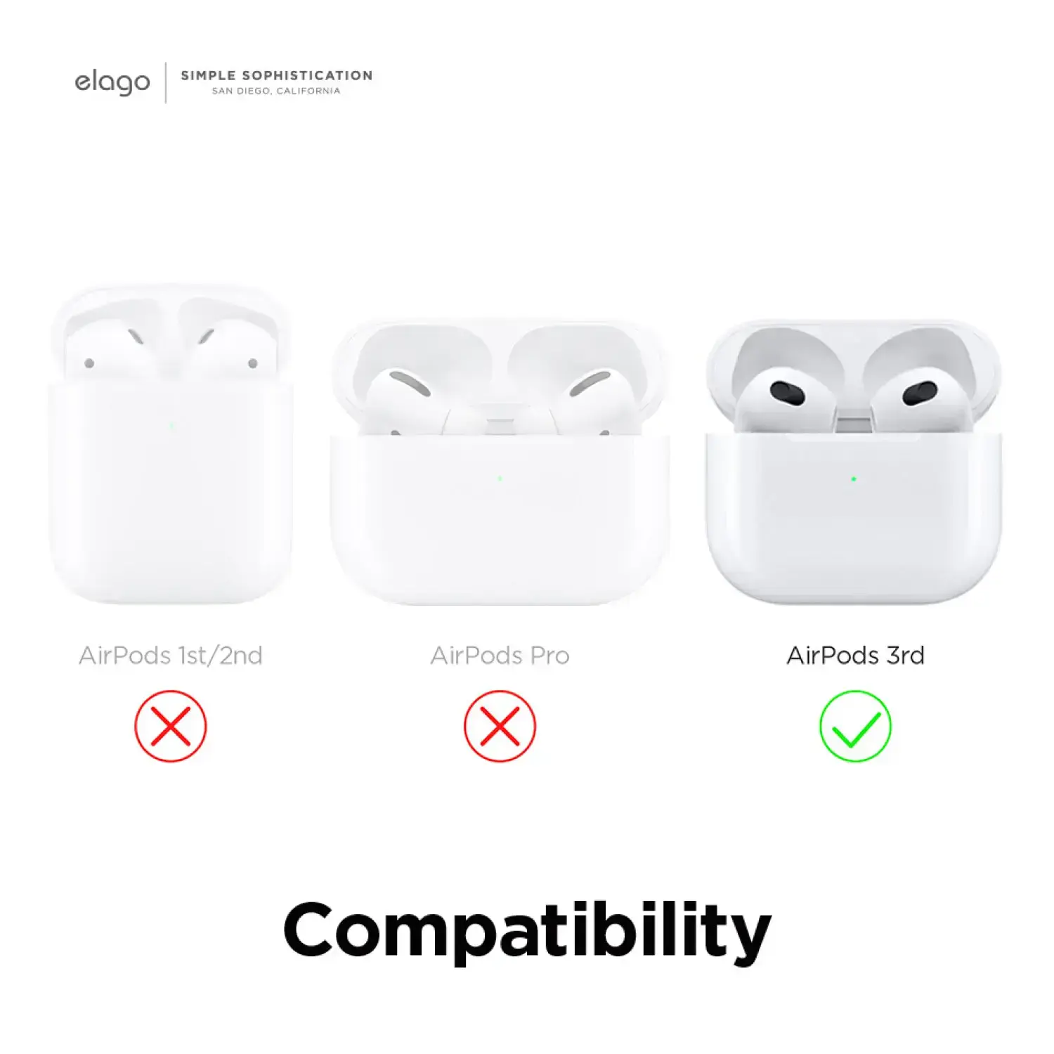 Elago Armor Case Black for Airpods 3rd Gen (EAP3AM-BK)